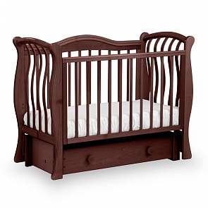 Кровать детская БИ 08.3 Маргаритка, маятник продольный, темный орех (Лель, LIEL-БИ 08.3_темный орех)